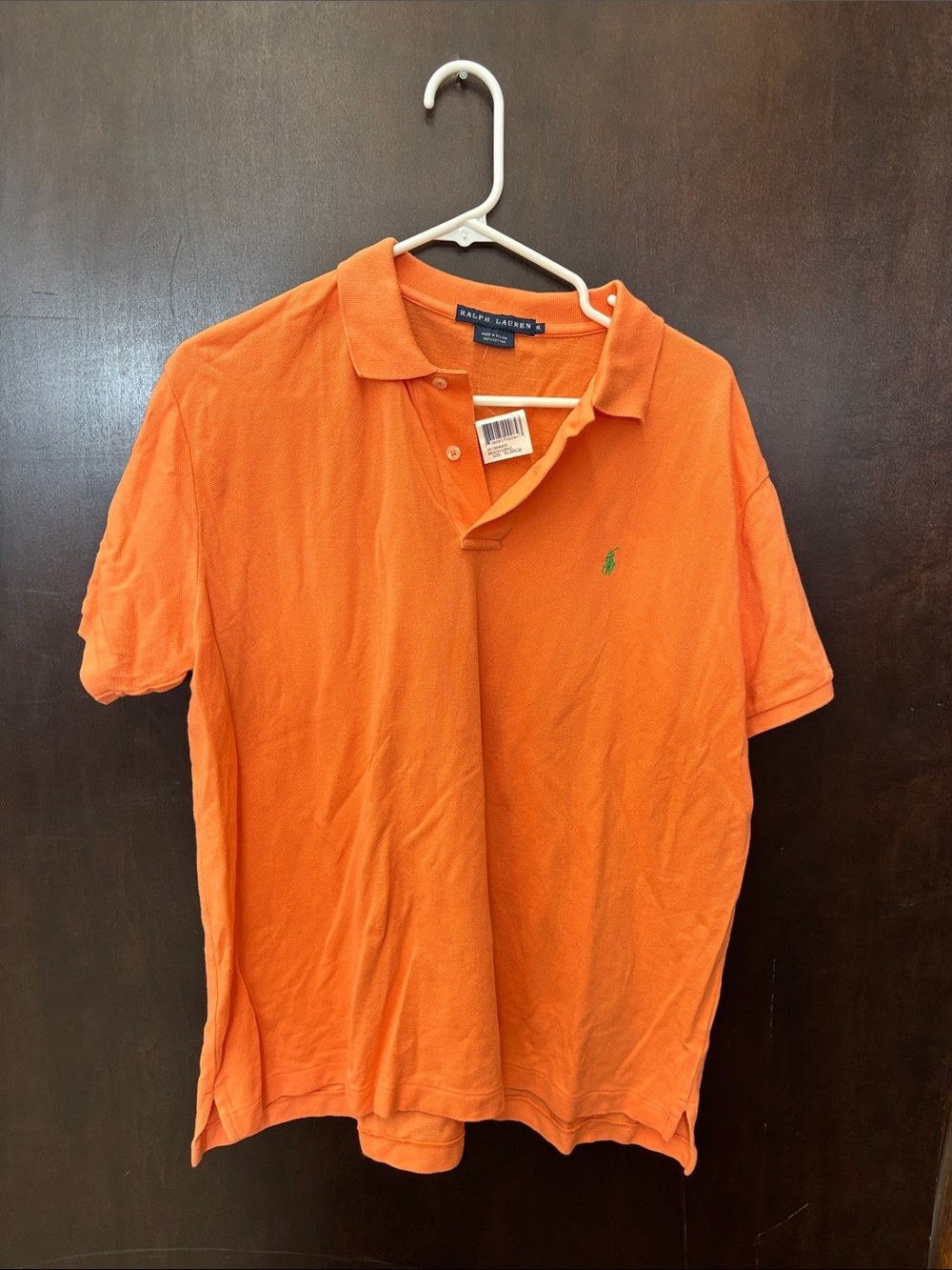 Ralph Lauren Orange Polo with Green Pony